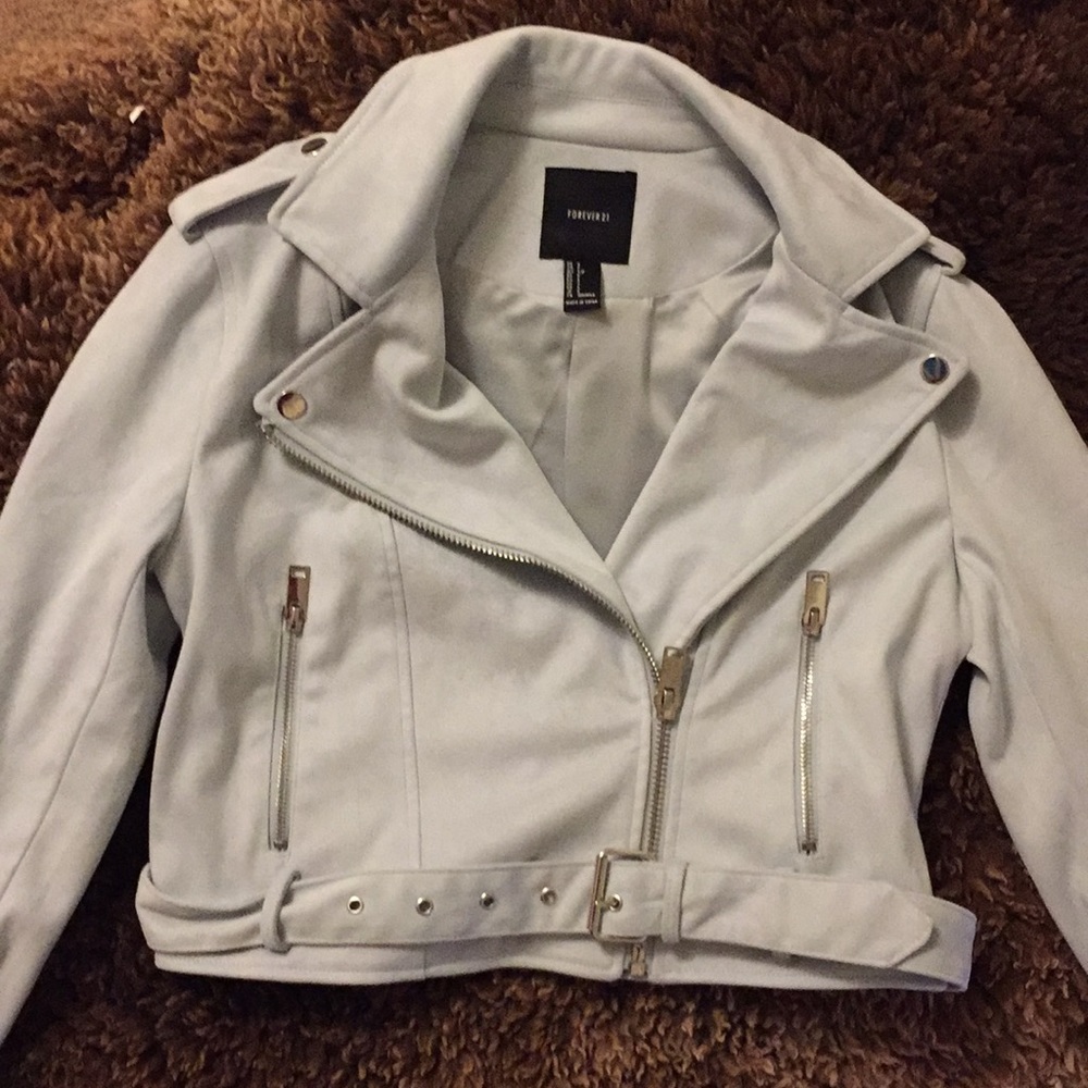 Teal soft motorcycle jacket